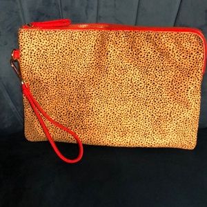 Genuine Printed Animal Hyde Clutch